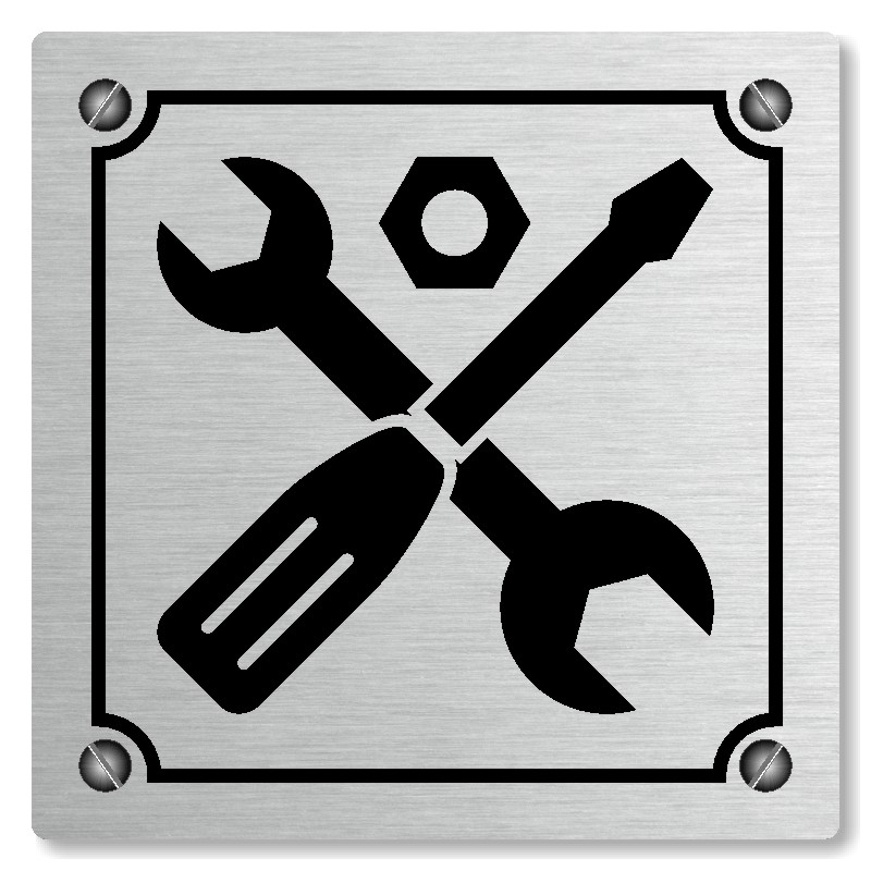 Technická místnost, 100x100mm, stříbrná, Kansas